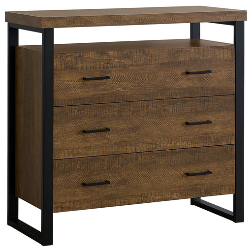 Rustic Amber Three Drawer Accent Cabinet - Premium Accent Cabinet from Coaster Z2 Standard - Just $270! Shop now at Furniture Wholesale Plus  We are the best furniture store in Nashville, Hendersonville, Goodlettsville, Madison, Antioch, Mount Juliet, Lebanon, Gallatin, Springfield, Murfreesboro, Franklin, Brentwood