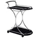 Chrome and Black Serving Cart - Premium Serving Cart from Coaster Z2 Standard - Just $118! Shop now at Furniture Wholesale Plus  We are the best furniture store in Nashville, Hendersonville, Goodlettsville, Madison, Antioch, Mount Juliet, Lebanon, Gallatin, Springfield, Murfreesboro, Franklin, Brentwood