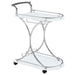 G910002 Contemporary Chrome Serving Cart - Premium Serving Cart from Coaster Z2 Standard - Just $118! Shop now at Furniture Wholesale Plus  We are the best furniture store in Nashville, Hendersonville, Goodlettsville, Madison, Antioch, Mount Juliet, Lebanon, Gallatin, Springfield, Murfreesboro, Franklin, Brentwood