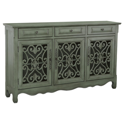 Traditional Antique Green Three Door Cabinet - Premium Accent Cabinet from Coaster Z2 Standard - Just $670! Shop now at Furniture Wholesale Plus  We are the best furniture store in Nashville, Hendersonville, Goodlettsville, Madison, Antioch, Mount Juliet, Lebanon, Gallatin, Springfield, Murfreesboro, Franklin, Brentwood