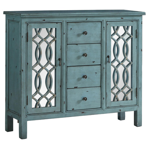 French Country Antique Blue Accent Cabinet - Premium Accent Table from Coaster Z2 Standard - Just $438! Shop now at Furniture Wholesale Plus  We are the best furniture store in Nashville, Hendersonville, Goodlettsville, Madison, Antioch, Mount Juliet, Lebanon, Gallatin, Springfield, Murfreesboro, Franklin, Brentwood
