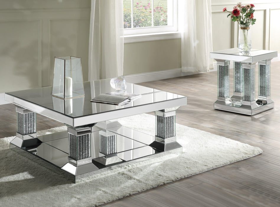 Acme Furniture Caesia Coffee Table in Mirrored/Faux Diamonds 87905 - Premium Coffee Table from ACME East - Just $1265.55! Shop now at Furniture Wholesale Plus  We are the best furniture store in Nashville, Hendersonville, Goodlettsville, Madison, Antioch, Mount Juliet, Lebanon, Gallatin, Springfield, Murfreesboro, Franklin, Brentwood