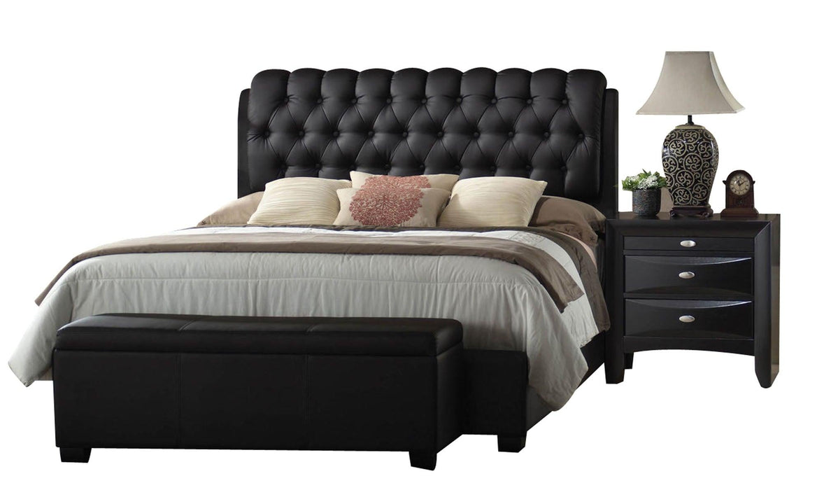 Acme Ireland Eastern King PU Platform Bed in Black 14347EK - Premium Bed from ACME East - Just $1125.15! Shop now at Furniture Wholesale Plus  We are the best furniture store in Nashville, Hendersonville, Goodlettsville, Madison, Antioch, Mount Juliet, Lebanon, Gallatin, Springfield, Murfreesboro, Franklin, Brentwood
