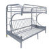 Eclipse Silver Bunk Bed (Twin/Full/Futon) - Premium Bunk Bed from ACME East - Just $466.05! Shop now at Furniture Wholesale Plus  We are the best furniture store in Nashville, Hendersonville, Goodlettsville, Madison, Antioch, Mount Juliet, Lebanon, Gallatin, Springfield, Murfreesboro, Franklin, Brentwood