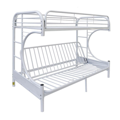 Eclipse White Bunk Bed (Twin/Full/Futon) - Premium Bunk Bed from ACME East - Just $466.05! Shop now at Furniture Wholesale Plus  We are the best furniture store in Nashville, Hendersonville, Goodlettsville, Madison, Antioch, Mount Juliet, Lebanon, Gallatin, Springfield, Murfreesboro, Franklin, Brentwood