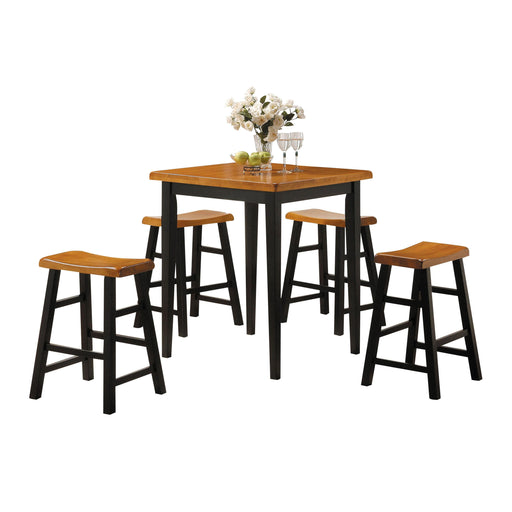 Gaucho Oak & Black Counter Height Set (5Pc Pk) - Premium Dining Room Set from ACME East - Just $438.75! Shop now at Furniture Wholesale Plus  We are the best furniture store in Nashville, Hendersonville, Goodlettsville, Madison, Antioch, Mount Juliet, Lebanon, Gallatin, Springfield, Murfreesboro, Franklin, Brentwood