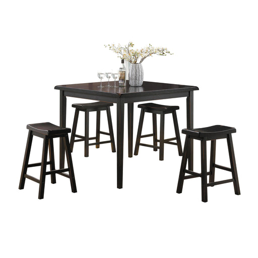 Gaucho Black Counter Height Set (5Pc Pk) - Premium Dining Room Set from ACME East - Just $438.75! Shop now at Furniture Wholesale Plus  We are the best furniture store in Nashville, Hendersonville, Goodlettsville, Madison, Antioch, Mount Juliet, Lebanon, Gallatin, Springfield, Murfreesboro, Franklin, Brentwood
