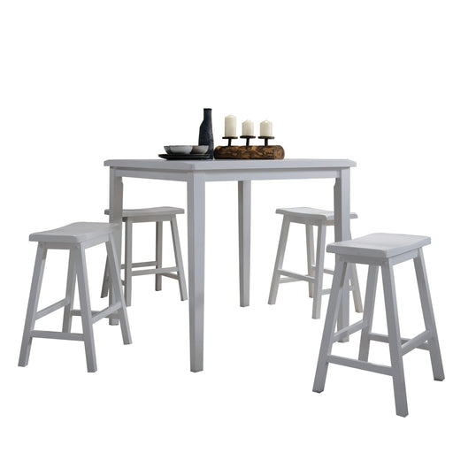 Gaucho White Counter Height Set (5Pc Pk) - Premium Dining Room Set from ACME East - Just $438.75! Shop now at Furniture Wholesale Plus  We are the best furniture store in Nashville, Hendersonville, Goodlettsville, Madison, Antioch, Mount Juliet, Lebanon, Gallatin, Springfield, Murfreesboro, Franklin, Brentwood