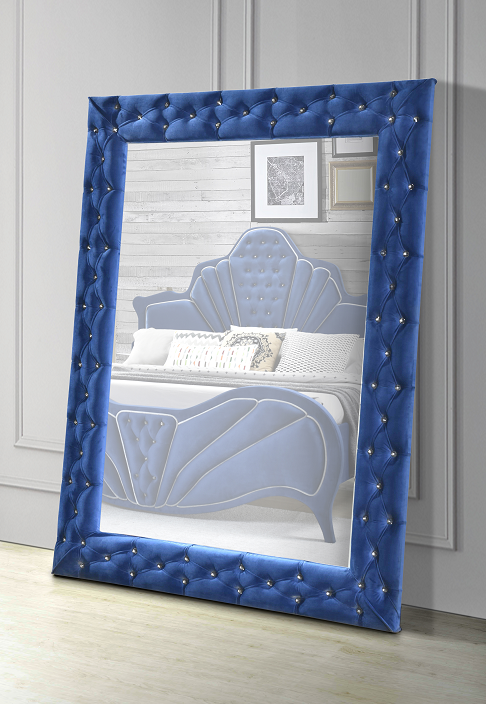Dante Blue Velvet Accent Floor Mirror - Premium Mirror from ACME East - Just $916.50! Shop now at Furniture Wholesale Plus  We are the best furniture store in Nashville, Hendersonville, Goodlettsville, Madison, Antioch, Mount Juliet, Lebanon, Gallatin, Springfield, Murfreesboro, Franklin, Brentwood