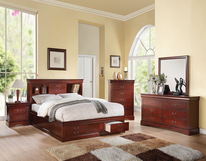 Louis Philippe III Cherry Eastern King Bed - Premium Bed from ACME East - Just $1589.25! Shop now at Furniture Wholesale Plus  We are the best furniture store in Nashville, Hendersonville, Goodlettsville, Madison, Antioch, Mount Juliet, Lebanon, Gallatin, Springfield, Murfreesboro, Franklin, Brentwood