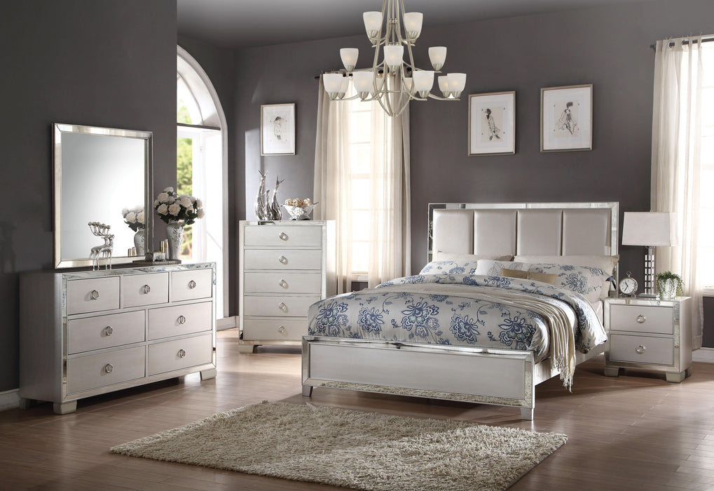 Voeville II Platinum PU & Platinum Eastern King Bed - Premium Bed from ACME East - Just $717.60! Shop now at Furniture Wholesale Plus  We are the best furniture store in Nashville, Hendersonville, Goodlettsville, Madison, Antioch, Mount Juliet, Lebanon, Gallatin, Springfield, Murfreesboro, Franklin, Brentwood