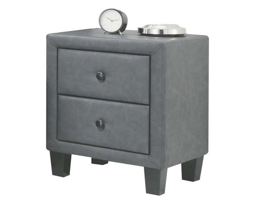 Saveria 2-Tone Gray PU Nightstand - Premium Nightstand from ACME East - Just $185.25! Shop now at Furniture Wholesale Plus  We are the best furniture store in Nashville, Hendersonville, Goodlettsville, Madison, Antioch, Mount Juliet, Lebanon, Gallatin, Springfield, Murfreesboro, Franklin, Brentwood