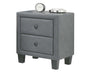Saveria 2-Tone Gray PU Nightstand - Premium Nightstand from ACME East - Just $185.25! Shop now at Furniture Wholesale Plus  We are the best furniture store in Nashville, Hendersonville, Goodlettsville, Madison, Antioch, Mount Juliet, Lebanon, Gallatin, Springfield, Murfreesboro, Franklin, Brentwood