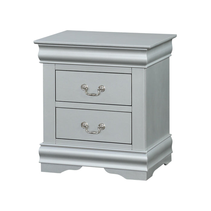 Louis Philippe Platinum Nightstand - Premium Nightstand from ACME East - Just $187.20! Shop now at Furniture Wholesale Plus  We are the best furniture store in Nashville, Hendersonville, Goodlettsville, Madison, Antioch, Mount Juliet, Lebanon, Gallatin, Springfield, Murfreesboro, Franklin, Brentwood