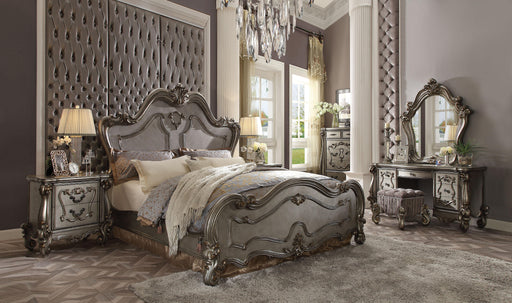 Versailles Antique Platinum Eastern King Bed - Premium Bed from ACME East - Just $2837.25! Shop now at Furniture Wholesale Plus  We are the best furniture store in Nashville, Hendersonville, Goodlettsville, Madison, Antioch, Mount Juliet, Lebanon, Gallatin, Springfield, Murfreesboro, Franklin, Brentwood