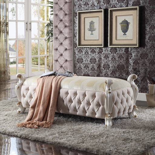 Picardy Fabric & Antique Pearl Bench - Premium Bench from ACME East - Just $1218.75! Shop now at Furniture Wholesale Plus  We are the best furniture store in Nashville, Hendersonville, Goodlettsville, Madison, Antioch, Mount Juliet, Lebanon, Gallatin, Springfield, Murfreesboro, Franklin, Brentwood