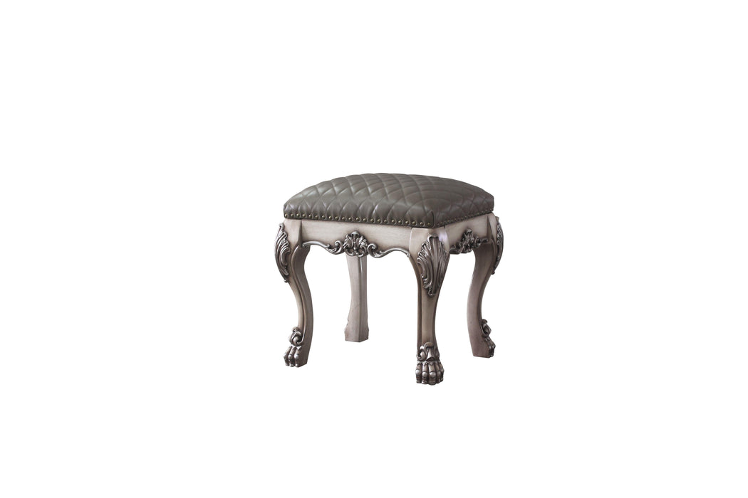 Dresden Vintage Bone White & PU Vanity Stool - Premium Vanity from ACME East - Just $372.45! Shop now at Furniture Wholesale Plus  We are the best furniture store in Nashville, Hendersonville, Goodlettsville, Madison, Antioch, Mount Juliet, Lebanon, Gallatin, Springfield, Murfreesboro, Franklin, Brentwood