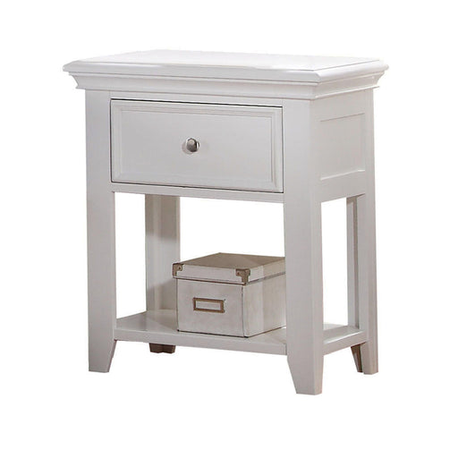 Lacey White Nightstand (1 DRAWER) - Premium Nightstand from ACME East - Just $343.20! Shop now at Furniture Wholesale Plus  We are the best furniture store in Nashville, Hendersonville, Goodlettsville, Madison, Antioch, Mount Juliet, Lebanon, Gallatin, Springfield, Murfreesboro, Franklin, Brentwood