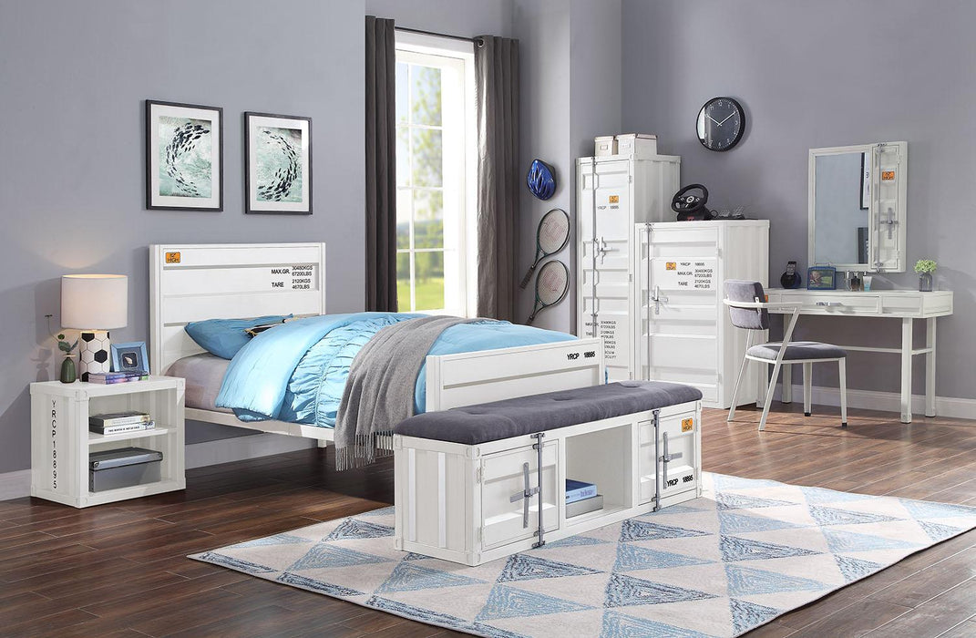 Cargo White Twin Bed - Premium Bed from ACME East - Just $360.75! Shop now at Furniture Wholesale Plus  We are the best furniture store in Nashville, Hendersonville, Goodlettsville, Madison, Antioch, Mount Juliet, Lebanon, Gallatin, Springfield, Murfreesboro, Franklin, Brentwood
