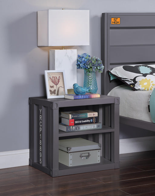 Cargo Gunmetal Nightstand (USB) - Premium Nightstand from ACME East - Just $290.55! Shop now at Furniture Wholesale Plus  We are the best furniture store in Nashville, Hendersonville, Goodlettsville, Madison, Antioch, Mount Juliet, Lebanon, Gallatin, Springfield, Murfreesboro, Franklin, Brentwood