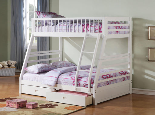 Jason White Bunk Bed (Twin/Full) - Premium Bunk Bed from ACME East - Just $973.05! Shop now at Furniture Wholesale Plus  We are the best furniture store in Nashville, Hendersonville, Goodlettsville, Madison, Antioch, Mount Juliet, Lebanon, Gallatin, Springfield, Murfreesboro, Franklin, Brentwood