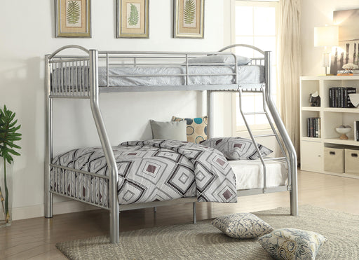 Cayelynn Silver Bunk Bed (Twin/Full) - Premium Bunk Bed from ACME East - Just $622.05! Shop now at Furniture Wholesale Plus  We are the best furniture store in Nashville, Hendersonville, Goodlettsville, Madison, Antioch, Mount Juliet, Lebanon, Gallatin, Springfield, Murfreesboro, Franklin, Brentwood