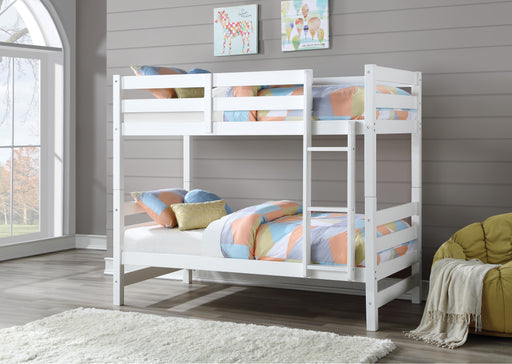 Ronnie White Bunk Bed (Twin/Twin) - Premium Bunk Bed from ACME East - Just $505.05! Shop now at Furniture Wholesale Plus  We are the best furniture store in Nashville, Hendersonville, Goodlettsville, Madison, Antioch, Mount Juliet, Lebanon, Gallatin, Springfield, Murfreesboro, Franklin, Brentwood