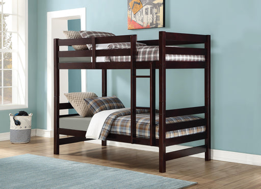 Ronnie Espresso Bunk Bed (Twin/Twin) - Premium Bunk Bed from ACME East - Just $505.05! Shop now at Furniture Wholesale Plus  We are the best furniture store in Nashville, Hendersonville, Goodlettsville, Madison, Antioch, Mount Juliet, Lebanon, Gallatin, Springfield, Murfreesboro, Franklin, Brentwood