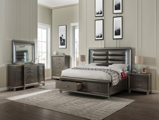 Sadie PU & Dark Champagne Eastern King Bed - Premium Bed from ACME East - Just $1716! Shop now at Furniture Wholesale Plus  We are the best furniture store in Nashville, Hendersonville, Goodlettsville, Madison, Antioch, Mount Juliet, Lebanon, Gallatin, Springfield, Murfreesboro, Franklin, Brentwood