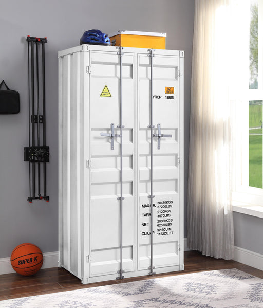 Cargo White Wardrobe (Double Door) - Premium Wardrobe from ACME East - Just $1023.75! Shop now at Furniture Wholesale Plus  We are the best furniture store in Nashville, Hendersonville, Goodlettsville, Madison, Antioch, Mount Juliet, Lebanon, Gallatin, Springfield, Murfreesboro, Franklin, Brentwood