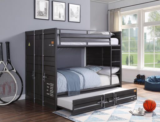 Cargo Gunmetal Bunk Bed (Full/Full) - Premium Bunk Bed from ACME East - Just $1349.40! Shop now at Furniture Wholesale Plus  We are the best furniture store in Nashville, Hendersonville, Goodlettsville, Madison, Antioch, Mount Juliet, Lebanon, Gallatin, Springfield, Murfreesboro, Franklin, Brentwood