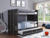 Cargo Gunmetal Bunk Bed (Full/Full) - Premium Bunk Bed from ACME East - Just $1349.40! Shop now at Furniture Wholesale Plus  We are the best furniture store in Nashville, Hendersonville, Goodlettsville, Madison, Antioch, Mount Juliet, Lebanon, Gallatin, Springfield, Murfreesboro, Franklin, Brentwood