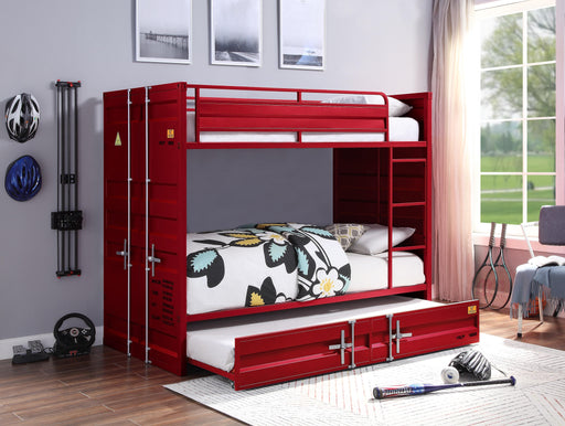 Cargo Red Bunk Bed (Twin/Twin) - Premium Bunk Bed from ACME East - Just $1160.25! Shop now at Furniture Wholesale Plus  We are the best furniture store in Nashville, Hendersonville, Goodlettsville, Madison, Antioch, Mount Juliet, Lebanon, Gallatin, Springfield, Murfreesboro, Franklin, Brentwood
