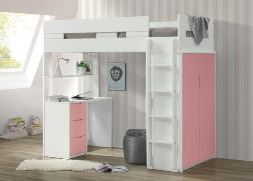 Nerice White & Pink Loft Bed - Premium Loft Bed from ACME East - Just $1187.55! Shop now at Furniture Wholesale Plus  We are the best furniture store in Nashville, Hendersonville, Goodlettsville, Madison, Antioch, Mount Juliet, Lebanon, Gallatin, Springfield, Murfreesboro, Franklin, Brentwood