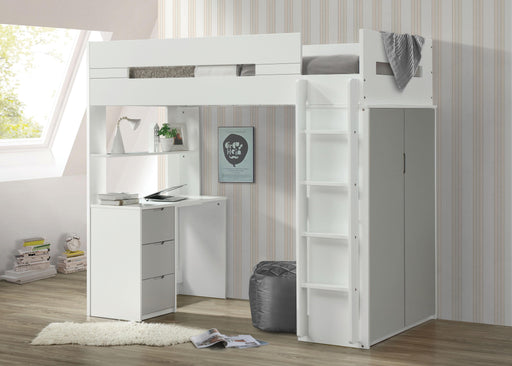 Nerice White & Gray Loft Bed - Premium Loft Bed from ACME East - Just $1187.55! Shop now at Furniture Wholesale Plus  We are the best furniture store in Nashville, Hendersonville, Goodlettsville, Madison, Antioch, Mount Juliet, Lebanon, Gallatin, Springfield, Murfreesboro, Franklin, Brentwood