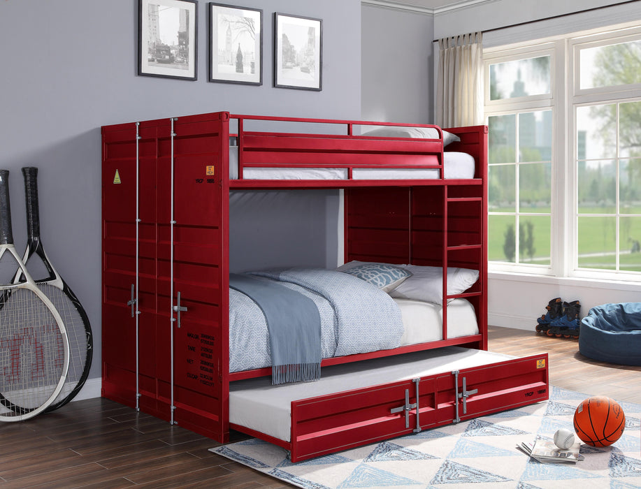 Cargo Red Bunk Bed (Full/Full) - Premium Bunk Bed from ACME East - Just $1226.55! Shop now at Furniture Wholesale Plus  We are the best furniture store in Nashville, Hendersonville, Goodlettsville, Madison, Antioch, Mount Juliet, Lebanon, Gallatin, Springfield, Murfreesboro, Franklin, Brentwood