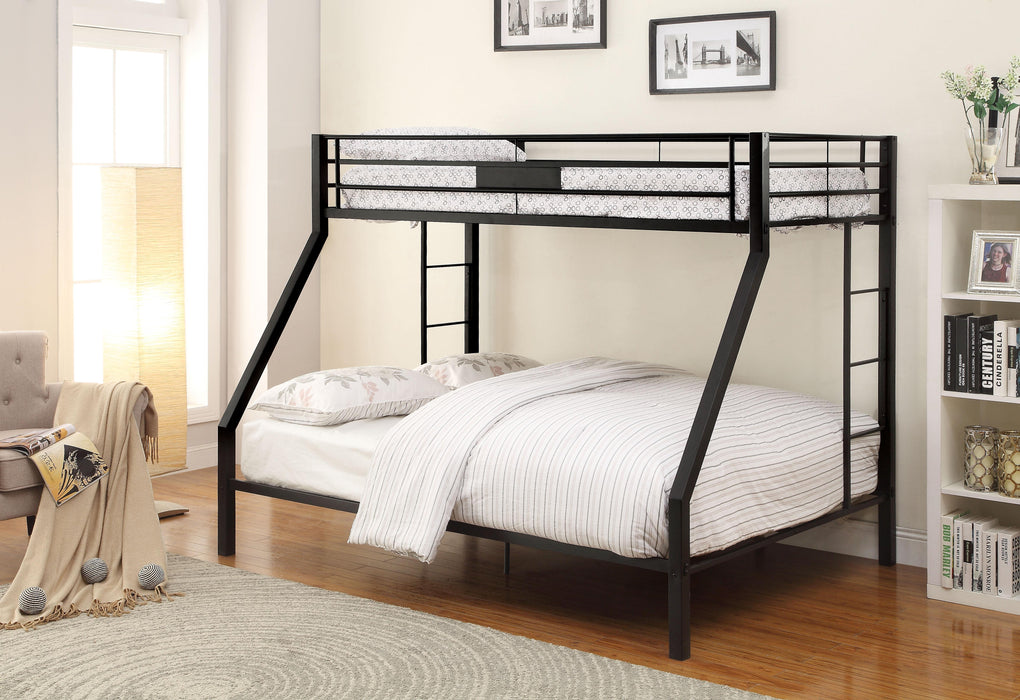 Limbra Sandy Black Bunk Bed (Twin XL/Queen) - Premium Bunk Bed from ACME East - Just $569.40! Shop now at Furniture Wholesale Plus  We are the best furniture store in Nashville, Hendersonville, Goodlettsville, Madison, Antioch, Mount Juliet, Lebanon, Gallatin, Springfield, Murfreesboro, Franklin, Brentwood