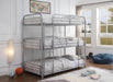 Cairo Silver Bunk Bed (Triple Twin) - Premium Bunk Bed from ACME East - Just $583.05! Shop now at Furniture Wholesale Plus  We are the best furniture store in Nashville, Hendersonville, Goodlettsville, Madison, Antioch, Mount Juliet, Lebanon, Gallatin, Springfield, Murfreesboro, Franklin, Brentwood