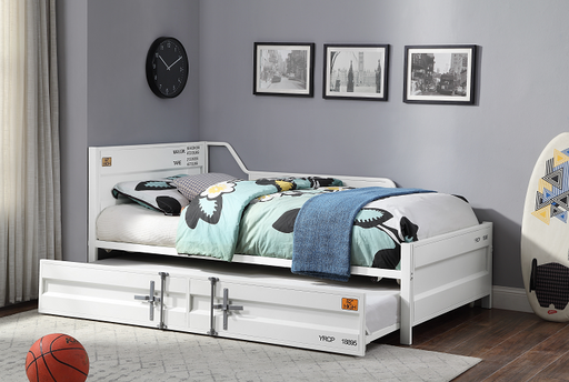 Cargo White Daybed & Trundle (Twin Size) - Premium Daybed w/ Trundle from ACME East - Just $641.55! Shop now at Furniture Wholesale Plus  We are the best furniture store in Nashville, Hendersonville, Goodlettsville, Madison, Antioch, Mount Juliet, Lebanon, Gallatin, Springfield, Murfreesboro, Franklin, Brentwood