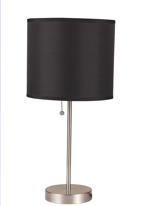 Vassy Black Shade & Brush Silver Table Lamp - Premium Table Lamp from ACME East - Just $95.55! Shop now at Furniture Wholesale Plus  We are the best furniture store in Nashville, Hendersonville, Goodlettsville, Madison, Antioch, Mount Juliet, Lebanon, Gallatin, Springfield, Murfreesboro, Franklin, Brentwood