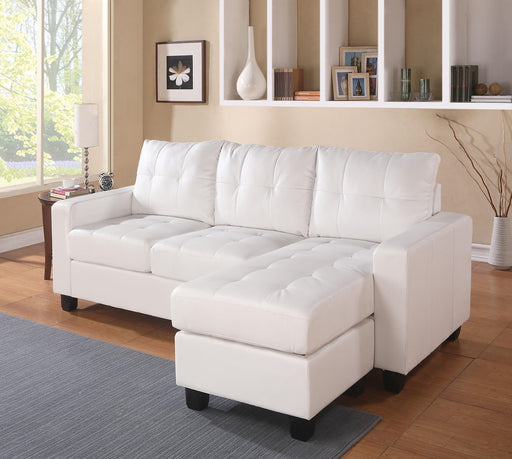 Lyssa White Bonded Leather Match Sectional Sofa & Ottoman - Premium Sectional from ACME East - Just $1168.05! Shop now at Furniture Wholesale Plus  We are the best furniture store in Nashville, Hendersonville, Goodlettsville, Madison, Antioch, Mount Juliet, Lebanon, Gallatin, Springfield, Murfreesboro, Franklin, Brentwood
