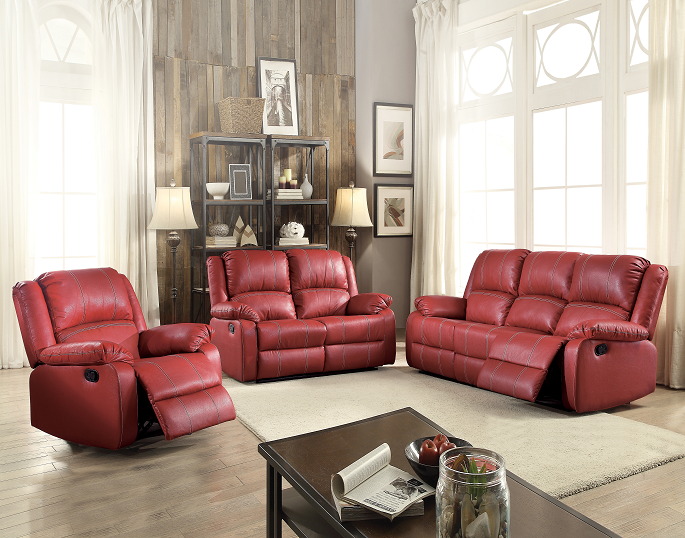 Zuriel Red PU Sofa (Motion) - Premium Sofa from ACME East - Just $1064.70! Shop now at Furniture Wholesale Plus  We are the best furniture store in Nashville, Hendersonville, Goodlettsville, Madison, Antioch, Mount Juliet, Lebanon, Gallatin, Springfield, Murfreesboro, Franklin, Brentwood
