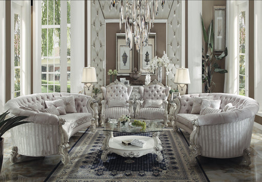 Versailles Ivory Velvet & Bone White Sofa w/5 Pillows - Premium Sofa from ACME East - Just $4134! Shop now at Furniture Wholesale Plus  We are the best furniture store in Nashville, Hendersonville, Goodlettsville, Madison, Antioch, Mount Juliet, Lebanon, Gallatin, Springfield, Murfreesboro, Franklin, Brentwood