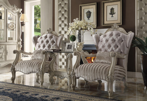 Versailles Ivory Velvet & Bone White Chair & 1 Pillow - Premium Chair from ACME East - Just $1628.25! Shop now at Furniture Wholesale Plus  We are the best furniture store in Nashville, Hendersonville, Goodlettsville, Madison, Antioch, Mount Juliet, Lebanon, Gallatin, Springfield, Murfreesboro, Franklin, Brentwood