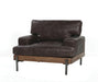 Silchester Oak & Distress Chocolate Top Grain Leather Chair - Premium Chair from ACME East - Just $2320.50! Shop now at Furniture Wholesale Plus  We are the best furniture store in Nashville, Hendersonville, Goodlettsville, Madison, Antioch, Mount Juliet, Lebanon, Gallatin, Springfield, Murfreesboro, Franklin, Brentwood