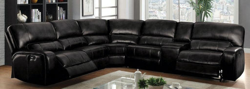 Saul Black Leather-Aire Sectional Sofa (Power Motion/USB) - Premium Sectional from ACME East - Just $2942.55! Shop now at Furniture Wholesale Plus  We are the best furniture store in Nashville, Hendersonville, Goodlettsville, Madison, Antioch, Mount Juliet, Lebanon, Gallatin, Springfield, Murfreesboro, Franklin, Brentwood