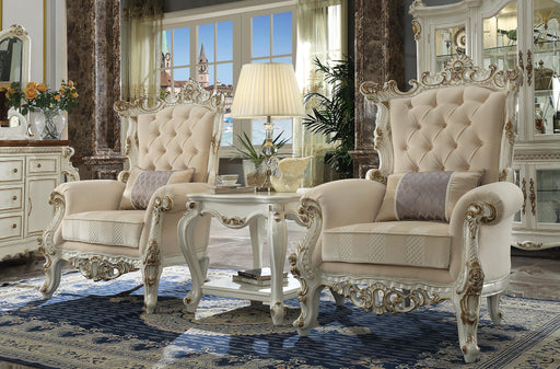 Picardy II Fabric & Antique Pearl Accent Chair & Pillow - Premium Chair from ACME East - Just $2657.85! Shop now at Furniture Wholesale Plus  We are the best furniture store in Nashville, Hendersonville, Goodlettsville, Madison, Antioch, Mount Juliet, Lebanon, Gallatin, Springfield, Murfreesboro, Franklin, Brentwood