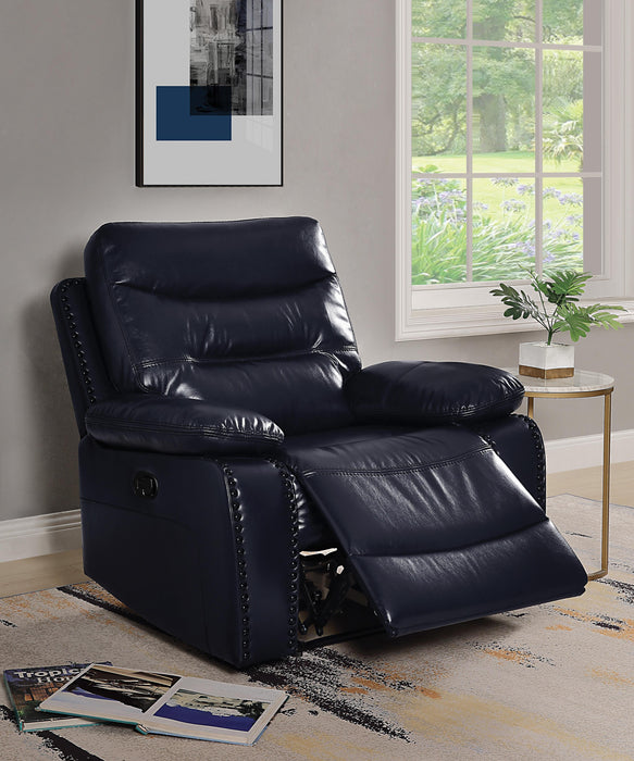 Aashi Navy Leather-Gel Match Recliner (Motion) - Premium Recliner from ACME East - Just $670.80! Shop now at Furniture Wholesale Plus  We are the best furniture store in Nashville, Hendersonville, Goodlettsville, Madison, Antioch, Mount Juliet, Lebanon, Gallatin, Springfield, Murfreesboro, Franklin, Brentwood
