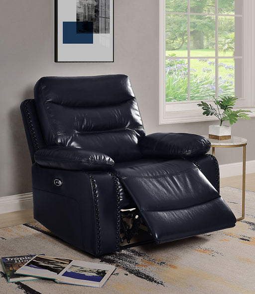 Aashi Navy Leather-Gel Match Recliner (Power Motion) - Premium Recliner from ACME East - Just $875.55! Shop now at Furniture Wholesale Plus  We are the best furniture store in Nashville, Hendersonville, Goodlettsville, Madison, Antioch, Mount Juliet, Lebanon, Gallatin, Springfield, Murfreesboro, Franklin, Brentwood