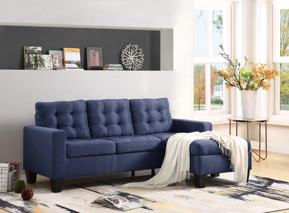 Earsom Blue Linen Sectional Sofa (Rev. Chaise) - Premium Sectional from ACME East - Just $700.05! Shop now at Furniture Wholesale Plus  We are the best furniture store in Nashville, Hendersonville, Goodlettsville, Madison, Antioch, Mount Juliet, Lebanon, Gallatin, Springfield, Murfreesboro, Franklin, Brentwood
